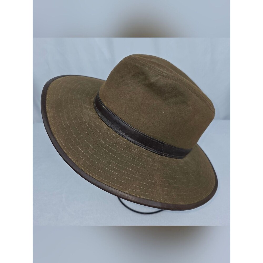 Dorfman Pacific Co. Classic Brown Outdoors Hat with Leather Band Size Large